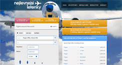 Desktop Screenshot of nejlevnejsiletenky.cz